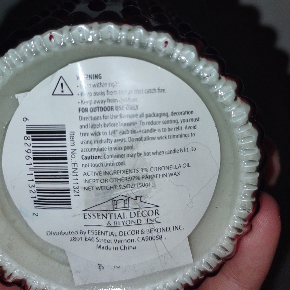 Outdoor candle for bugs